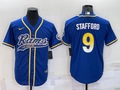 Men's Los Angeles Rams Matthew Stafford #9 Blue Game jersey Joint Edition