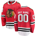 Men's Chicago Blackhawks Red Home Breakaway Custom jersey