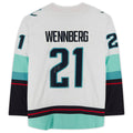 S.Kraken #21 Alex Wennberg Authenti  Breakaway Jersey White Stitched American Hockey Jerseys