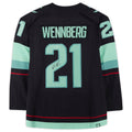 S.Kraken #21 Alex Wennberg   with Inaugural Season Jersey Patch Blue Stitched American Hockey Jerseys