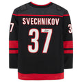 C.Hurricanes #37 Andrei Svechnikov   Jersey Black Stitched American Hockey Jerseys