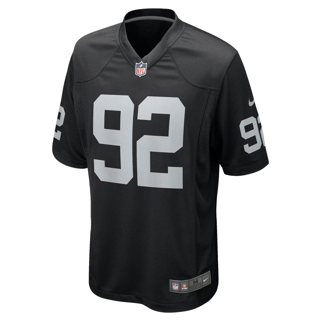 Las Vegas Raiders Richard Seymour Black Retired Player Game Jersey