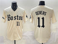 Boston Red Sox #11 Rafael Devers Cream Gothic Vapor Limited Stitched Baseball Jersey