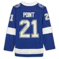 TB.Lightning #21 Brayden Point   with 2020 SC Champs Inscription Blue Stitched American Hockey Jerseys