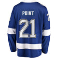 TB.Lightning #21 Brayden Point Home Premier Breakaway Player Jersey Blue Stitched American Hockey Jerseys
