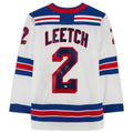 NY.Rangers #2 Brian Leetch Rangers   White Stitched American Hockey Jerseys