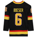 V.Canucks #6 Brock Boeser   Black Alternate Jersey Black Stitched American Hockey Jerseys