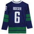 V.Canucks #6 Brock Boeser   Alternate Jersey Blue Stitched American Hockey Jerseys