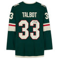 M.Wild #33 Cam Talbot   Green Jersey with 20th Anniversary Season Jersey Patch Hockey Jerseys