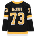 B.Bruins #73 Charlie McAvoy   Black Alternate  Jersey Stitched American Hockey Jerseys