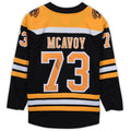 B.Bruins #73 Charlie McAvoy   Black Breakaway Jersey Stitched American Hockey Jerseys