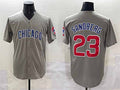 Chicago Cubs #23 Ryne Sandberg Grey Limited Stitched Baseball Jersey