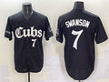 Chicago Cubs #7 Dansby Swanson Black 'Gothic North Side Edition' Vapor Premier Limited Stitched Baseball Jersey