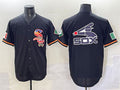 Chicago White Sox Team Big Logo Black Mexico Limited Stitched Baseball Jersey