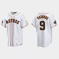 #9 Christian Vazquez Houston Astros 2023 Gold Program JerseyC White Stitches Baseball Jerseys