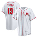 Cincinnati Reds #19 Joey Votto White Home Replica Player Name Jersey Baseball Jerseys