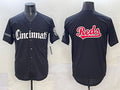 Cincinnati Reds Team Big Logo Black 'Gothic Queen City Edition' Vapor Premier Limited Stitched Baseball Jersey