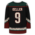 A.Coyotes #9 Clayton Keller   Kachina Alternate Jersey with 25th Anniversary Season Patch Black Stitched American Hockey Jerseys