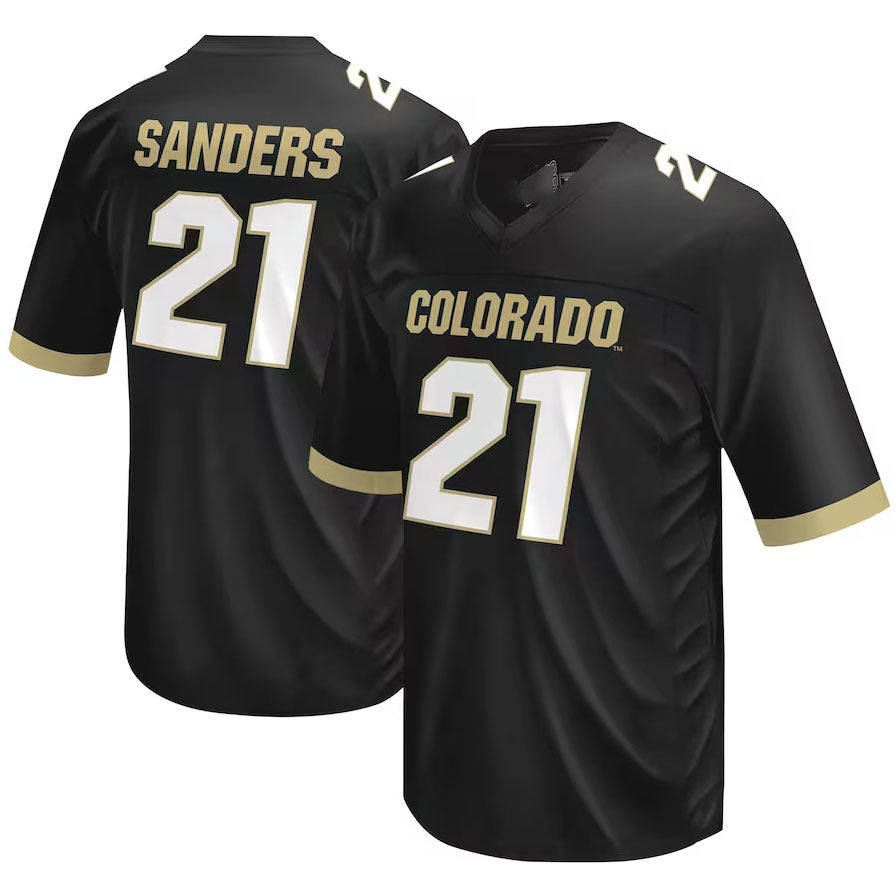 C.Buffaloes #21 Shilo Sanders Original Retro Brand NIL Football Player Jersey Black American College Jerseys