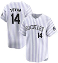 Colorado Rockies #14 Ezequiel Tovar White Cool Base Stitched Baseball Jersey