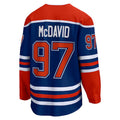 E.Oilers #97 Connor McDavid Home Premier Breakaway Player Jersey Royal Stitched American Hockey Jerseys
