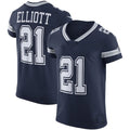 D.Cowboys #21 Ezekiel Elliott Navy Vapor Elite Jersey Stitched American Football Jerseys
