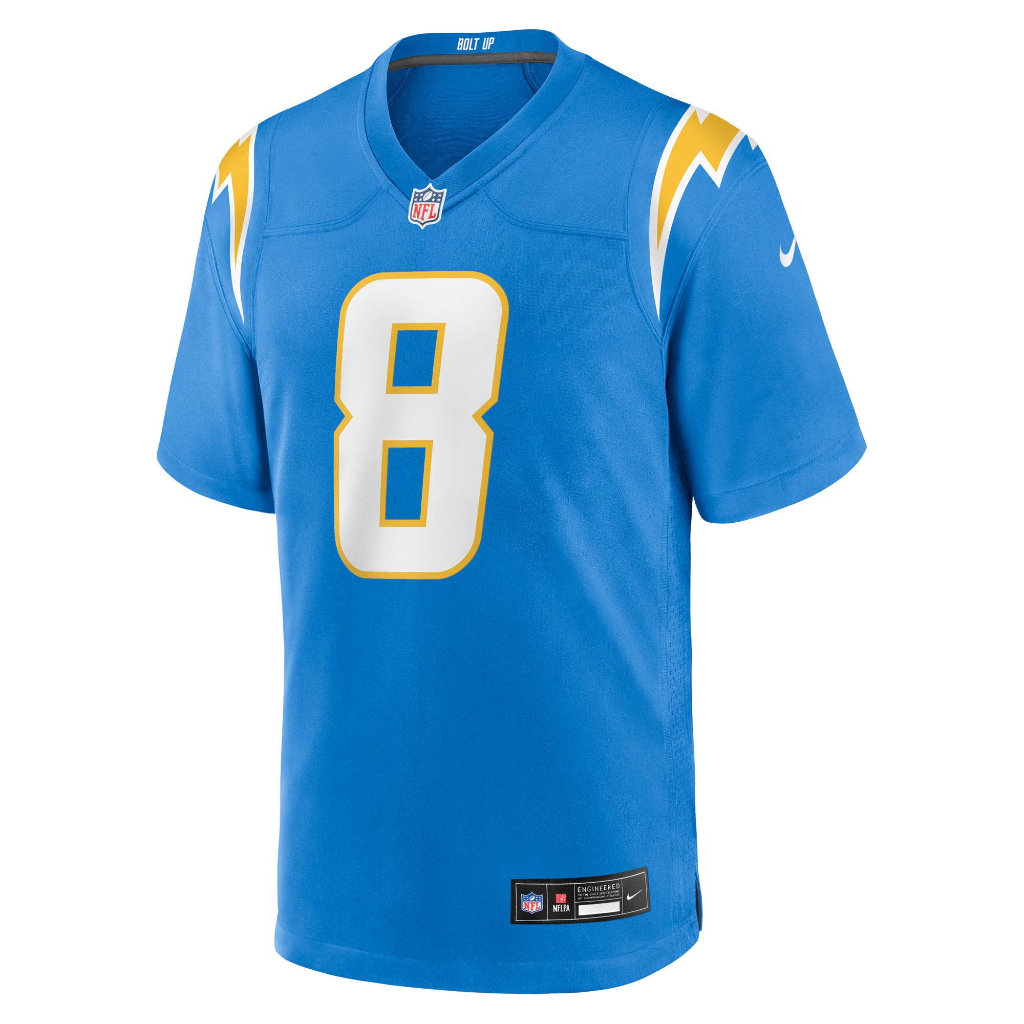 Los Angeles Chargers Omarion Hampton Powder Blue 2025 NFL Draft First Round Pick Game Jersey