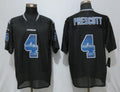 D.Cowboys #4 Dak Prescott Black Strobe Stitched Fashion Jersey American Jerseys