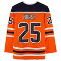E.Oilers #25 Darnell Nurse   Jersey Orange Stitched American Hockey Jerseys