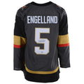 V.Golden Knights #5 Deryk Engelland   Black Gray Stitched American Hockey Jerseys