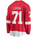 D.Red Wings #71 Dylan Larkin Home Captain Premier Breakaway Player Jersey Red Stitched American Hockey Jerseys