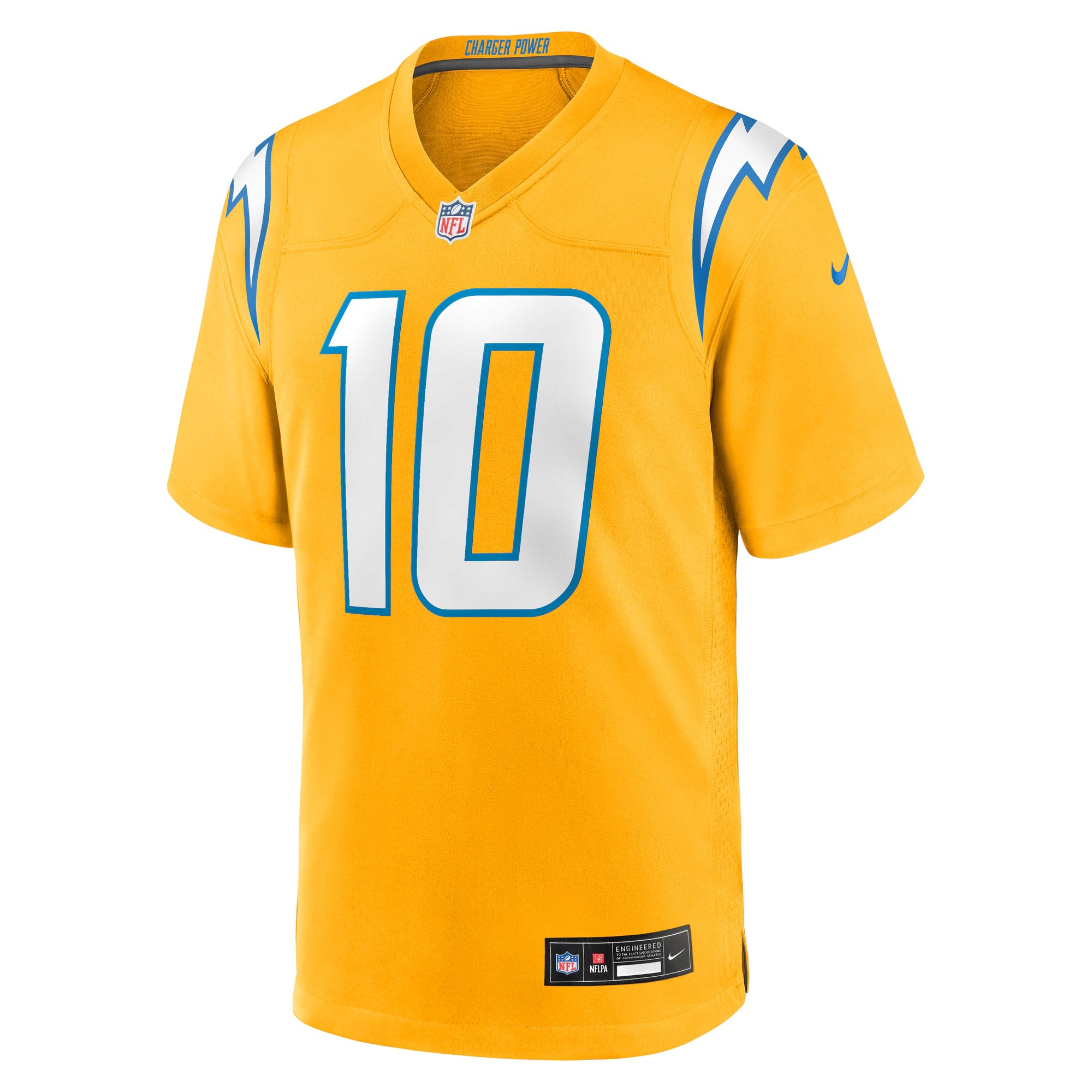 Los Angeles Chargers Justin Herbert Gold Alternate Charger Power Game Player Jersey