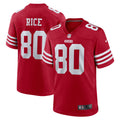 San Francisco 49ers Jerry Rice Scarlet Retired Game Player Jersey