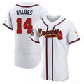 Atlanta Braves #14 Javier Valdes Gold White 2022 Program Jersey Stitches Baseball Jerseys