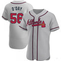 Atlanta Braves #56 Darren ODay Gray Road Jersey Stitches Baseball Jerseys