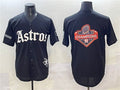 Houston Astros Team Big Logo Black Gothic 'Houston Born Barrio Raised' Limited Stitched Baseball Jerseys