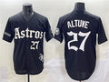 Houston Astros #27 Jose Altuve Black Gothic 'Houston Born Barrio Raised' Limited Stitched Baseball Jersey