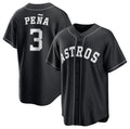Houston Astros #3 Jeremy Pena Black Lights Out Limited Stitched Baseball Jersey