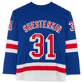 NY.Rangers #31 Igor Shesterkin   Blue Breakaway Jersey Stitched American Hockey Jerseys