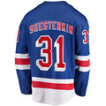 NY.Rangers #31 Igor Shesterkin Home Breakaway Player Jersey Blue Stitched American Hockey Jerseys