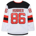 NJ.Devils #86 Jack Hughes   Road Breakaway Jersey White Stitched American Hockey Jerseys