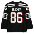 NJ.Devils #86 Jack Hughes   Alternate with 100th Point 3.22.22 Inscription Limited Edition of 22 Hockey Jerseys