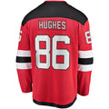 NJ.Devils #86 Jack Hughes Home Premier Breakaway Player Jersey Red Stitched American Hockey Jerseys