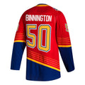 St.L.Blues #50 Jordan Binnington 2020-21 Reverse Retro Authentic Player Jersey Red Stitched American Hockey Jerseys
