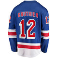 NY.Rangers #12 Julien Gauthier 2017-18 Home Breakaway Replica Jersey Blue Stitched American Hockey Jerseys