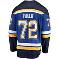 St.L.Blues #72 Justin Faulk Home Breakaway Player Jersey Blue Stitched American Hockey Jerseys