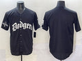 Los Angeles Dodgers Blank Black 2025 LA Gothic Style With 2024 World Series Champions Patch Vapor Premier Limited Stitched Baseball Jersey
