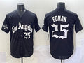 Los Angeles Dodgers #25 Tommy Edman Black Mexico 2025 LA Gothic Style With 2024 World Series Champions Patch Vapor Premier Limited Stitched Baseball Jersey