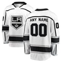 Custom LA.Kings Fanatics Branded Away Breakaway Jersey White Stitched American Hockey Jerseys