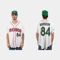 #84 MANNY BARREDA MEXICO BASEBALL 2023 WORLD BASEBALL CLASSIC JERSEYC WHITE Stitches Baseball Jerseys